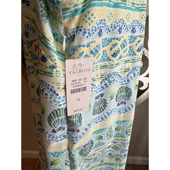 Talbots Dress Size 14 Seashell White Open Bow Back Sleeveless Shift NEW NWT - Picture 5 of 11